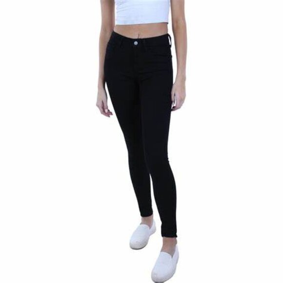 NEW, DSTLD High Waist Black Coated Stretch Skinny Jeans - Picture 13 of 16